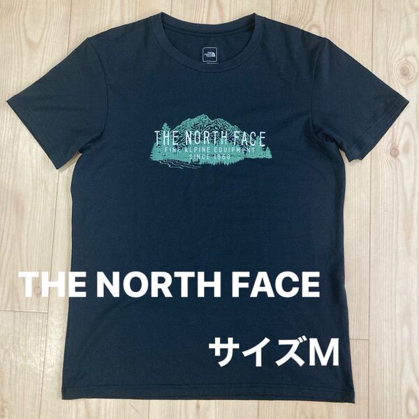 THE NORTH FACE Tシャツ 肩ロゴ ブラック サイズM ポリ62% スポーツにも