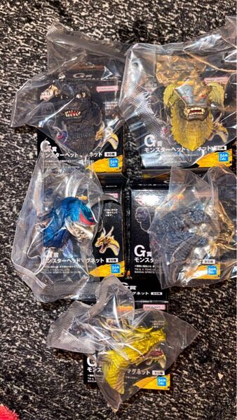 一番くじ ゴジラ 大怪獣列伝G(G賞) モンスターヘッドマグネット5種