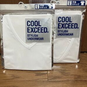 2枚セット 未使用品 インナーシャツ 肌着 Vネック Sサイズ 下着 半袖 インナー