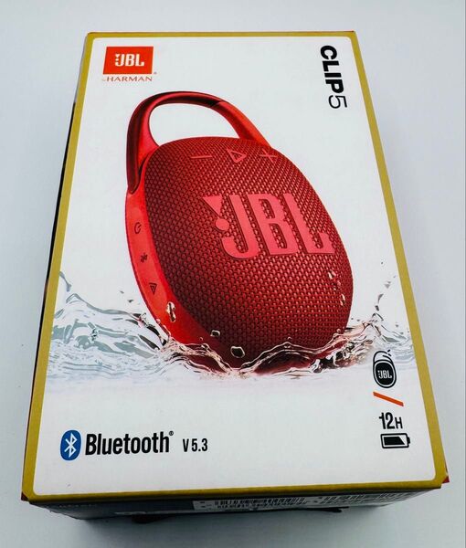 ☆JBL Clip5 ポータブルBluetooth スピーカー☆カラー: 公式限定レッド 新品開封済未使用