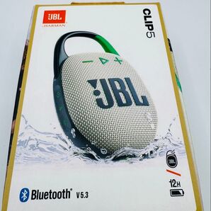 ☆JBL Clip5 ポータブルBluetooth スピーカー☆カラー: 公式限定ホワイト グリーン 新品開封済未使用