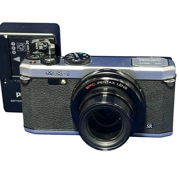 美品 PENTAX MX-1 コンパクトデジタルカメラ 充電器 電池 付属 クラシックシルバー シャッター回数 1880