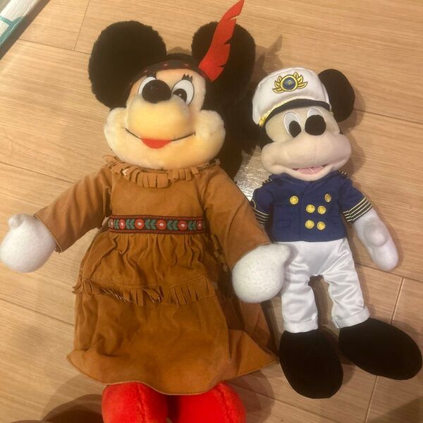 当時物 東京ディズニーランド ディズニークルーズライン 限定品 ヴィンテージ ミッキー ミニー ぬいぐるみ ディズニーストア 希少