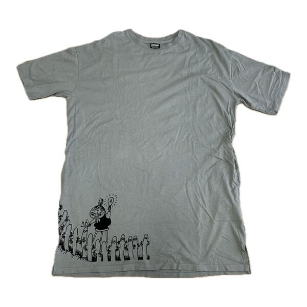 【状態S】 MOOMIN ムーミン オーバーサイズTシャツ Tシャツワンピース 半袖 ミィ ニョロニョロ レディースLLサイズ