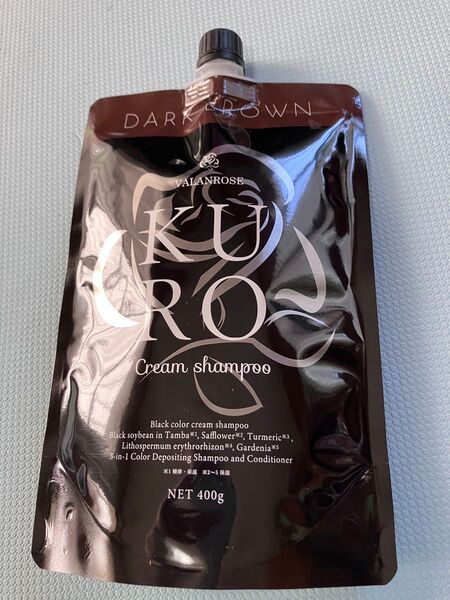 VALANROSE KURO クリームシャンプー ダークブラウン 400g 1個