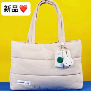 【新品】 ミッフィー スターバックス コラボ トートバッグ オーツ (ベージュ)