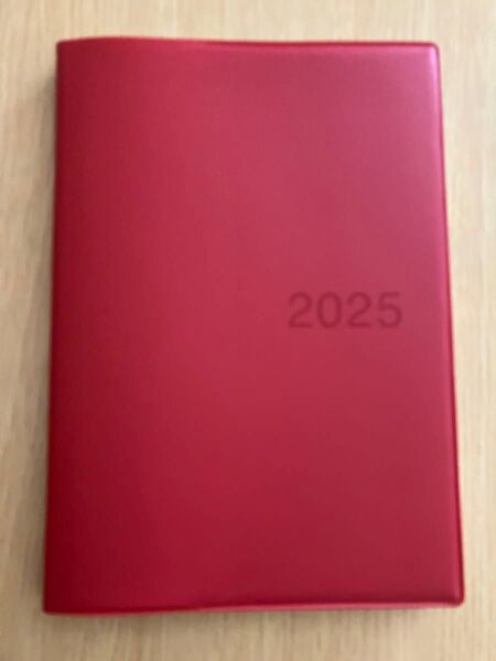【美品】無印良品 月曜始まりマンスリー/ウィークリースケジュール帳・2024年12月始まりB6・赤