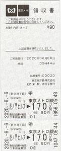 【東京地下鉄（東京メトロ）】2020.6.6　虎ノ門ヒルズ駅開業　初日　自動券売機券　01・02号機　2枚