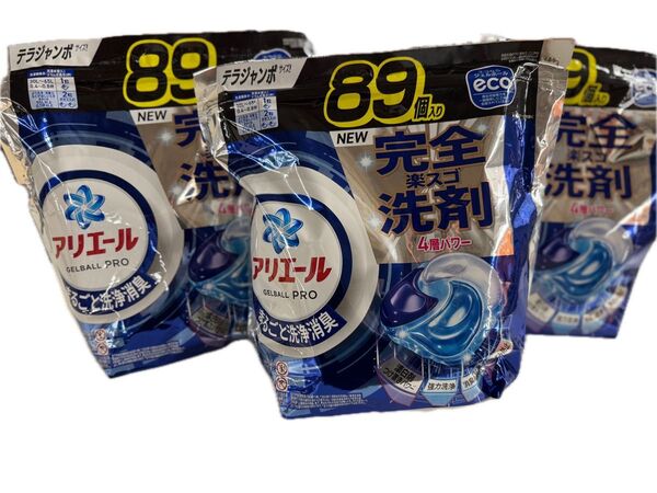 アリエール ジェルボールプロ テラジャンボ 89個×3袋セット(267個)まとめ買い ①