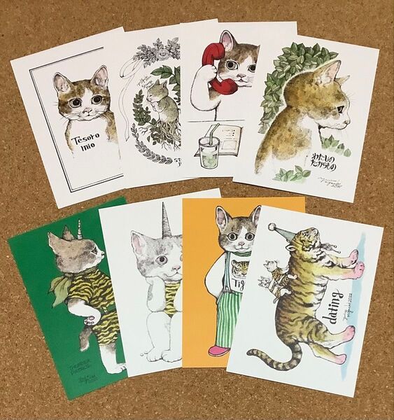 ヒグチユウコ ねこ 大判ポストカード 8枚おまとめ ボリス雑貨店