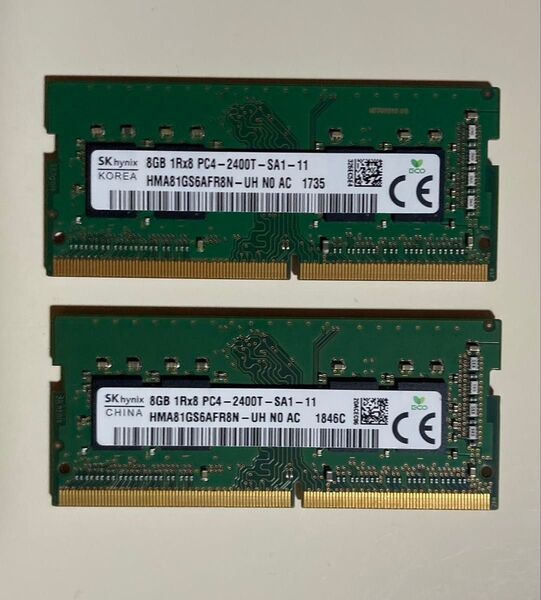 SK hynix メモリ 8GB 2枚セット 合計16GB HMA81GS6AFR8N-UH