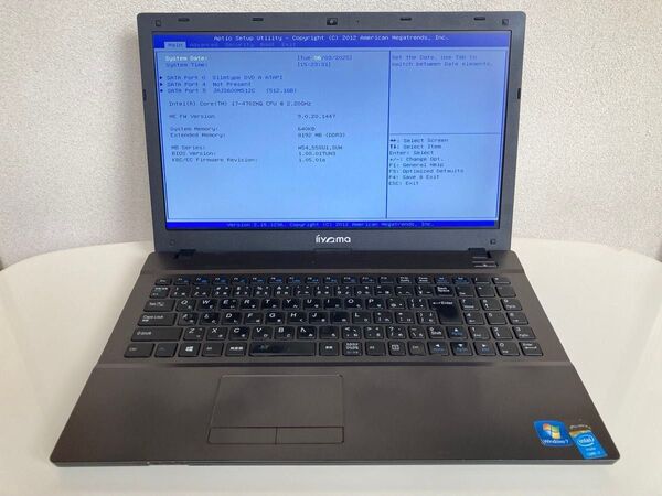 ジャンク 部品取り iiyama w550su i7 4702MQ バッテリー状態:約98%