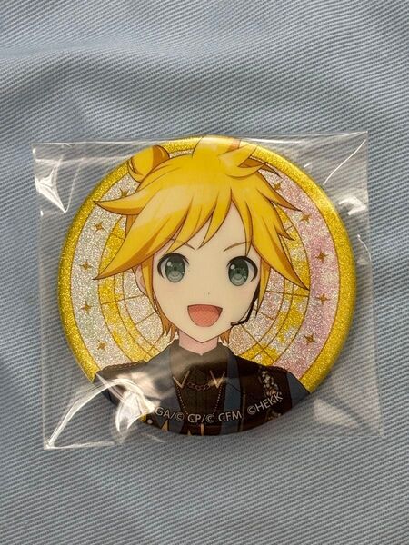 プロセカ グリッター缶バッジ グリ缶 鏡音レン