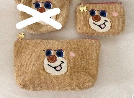 フェイラー テディ ポーチ コスメ リボン セット ガール ピンク