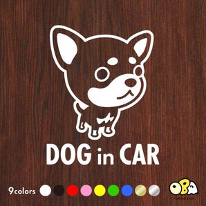 DOG IN CAR/チワワ(スムース・Bタイプ) カッティングステッカー KIDS IN CAR・SAFETY DRIVE