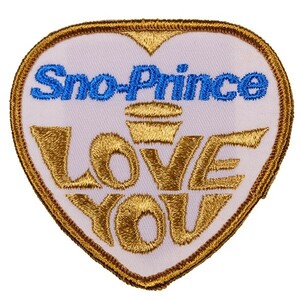 EE10 Sno-Prince I LOVE YOU テキスト系 ビンテージ ワッペン パッチ ロゴ エンブレム アメリカ 米国 USA 輸入雑貨