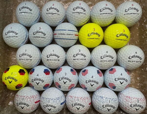 キャロウェイ ロストボール 25球 CHROME SOFT CHROME TOUR ERC SOFT SUPER SOFT