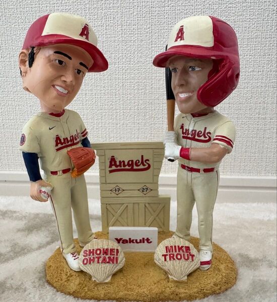 【非売品 未使用】大谷翔平 マイクトラウト ボブルヘッド エンゼルス 首振り人形