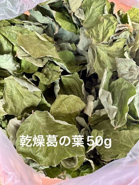 乾燥葛の葉50g S〜Mサイズ 岐阜県産 無農薬 草食動物のおやつ