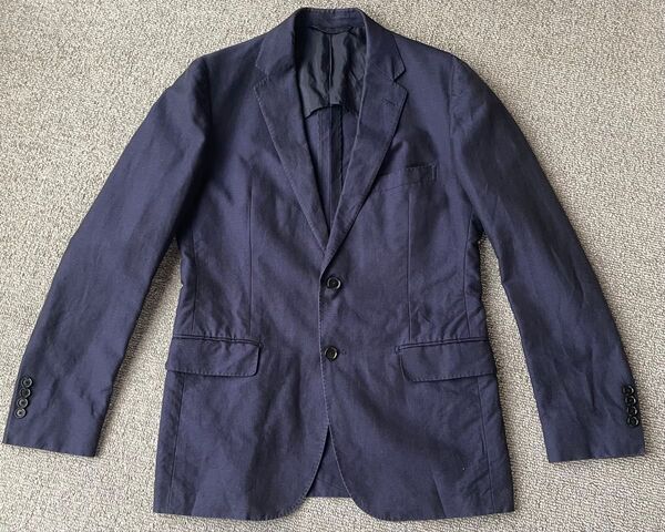 ユナイテッドアローズ 麻コットン混紡 ジャケット ネイビー サイズ48