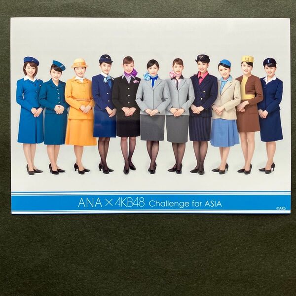 貴重!! ANA×AKB48 羽田空港限定 コラボ 集合 生写真 渡辺麻友 柏木由紀 小嶋陽菜 横山由依 永尾まりや 川栄李奈