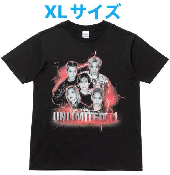 【MA55IVE THE RAMPAGE】MA55IVE BASE UNLIMITED 01 Tシャツ BLACK XLサイズ