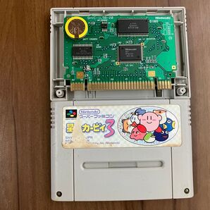 星のカービィ3 スーパーファミコン 新品電池交換 メンテナンス済み ラベルダメージ大