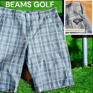 BEAMS GOLF ハーフパンツ チェック柄