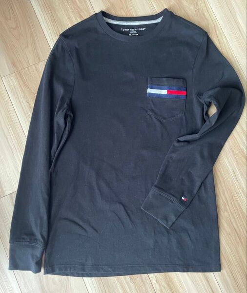 TOMMY HILFIGER トミーヒルフィガー ブラック長袖Tシャツ レディース XS