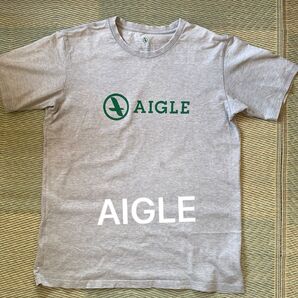 AIGLE ロゴTシャツ グレー
