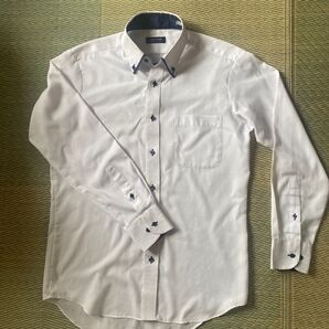 Testa Moda スタンドカラーシャツ 長袖 ホワイト M