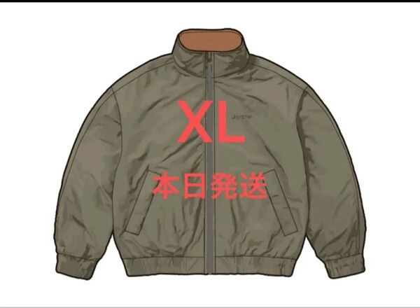 Supreme Leather Collar Utility Jacket "Olive"