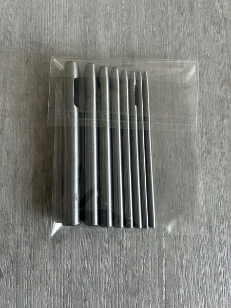レザークラフト 穴開け 工具 ハトメ抜き 穴あけポンチ 8本セット