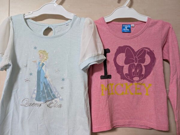 ディズニー エルサTシャツ120cm ミニー 長袖Tシャツ100cm 2点セット