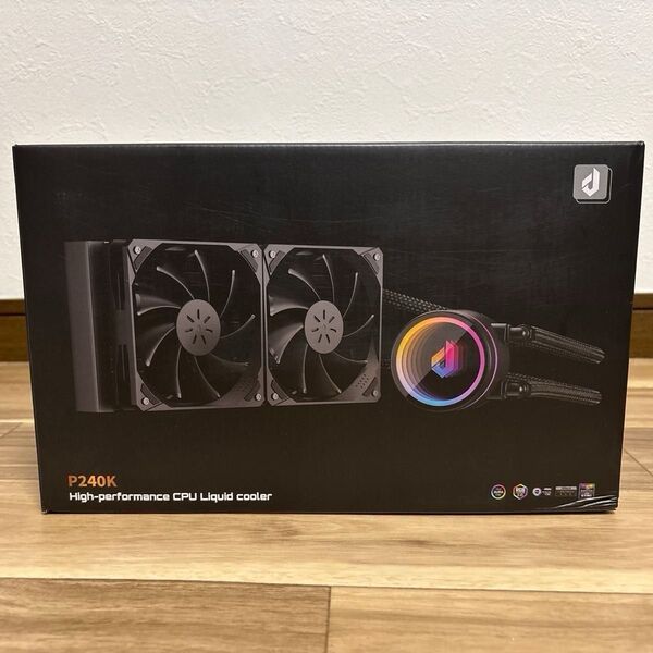 upHere 簡易水冷CPUクーラー PWMファン2基 静音 ARGB LEDヘッド搭載 【P240K】
