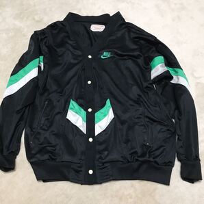 希少NIKE ナイキ サンプル品 ジャージカーデ 80s 90s ビンテージ ブラック