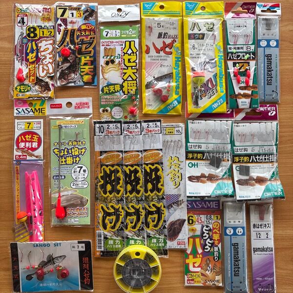 ハゼ(1) 仕掛 堤防 波止 天秤 海 川 ウキ シモリ オモリ 天秤 20点 オーナー ハヤブサ がまかつ 釣り針 まとめ売り