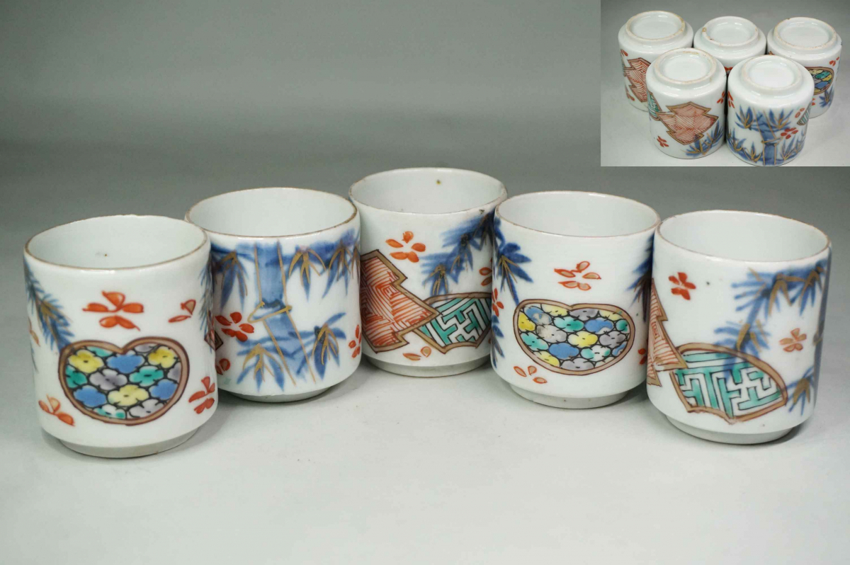 古伊万里 色絵 桐に鳳凰 冨貴長春 蓋茶碗 奈良茶碗 - 生活骨董と