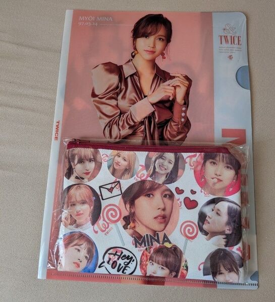 TWICE ミナ MINA クリアファイル &ポーチセット