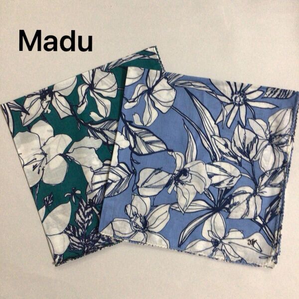 Madu マディ 大判ハンカチ 花柄 おしゃれ