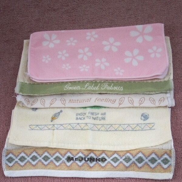 ハンドタオル 5枚セット 花柄 Green Label Fabrics 他