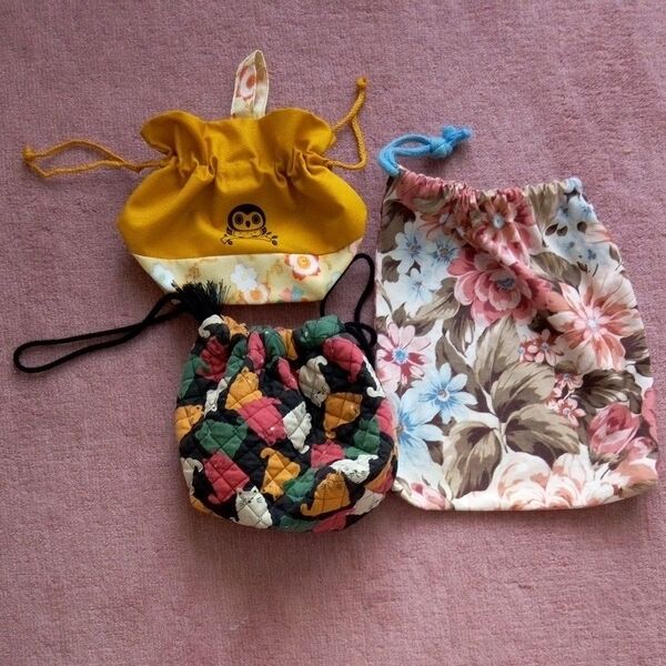 巾着袋 3個セット ハンドメイド