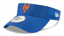 NEWERA ニューエラ NY Mets ニューヨーク メッツ VISOR サンバイザー MLB 公式 USA正規品 サイズ調節可 CLUBHOUSE 紫外線カット 青_画像1