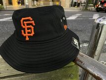 NEWERA ニューエラ USA正規品 SF GIANTS サンフランシスコ ジャイアンツ 黒 バケットハット フリーサイズ 公式アイテム MLB メジャーリーグ_画像1