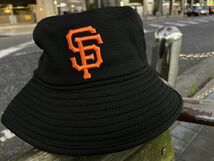 NEWERA ニューエラ USA正規品 SF GIANTS サンフランシスコ ジャイアンツ 黒 バケットハット フリーサイズ 公式アイテム MLB メジャーリーグ_画像2