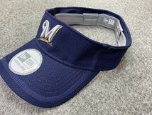 M/L ニューエラ NEWERA ミルウォーキー ブルワーズ Brewers サンバイザー VISOR 公式 MLB メジャー 紫外線カット USA正規品 Clubhouse_画像1