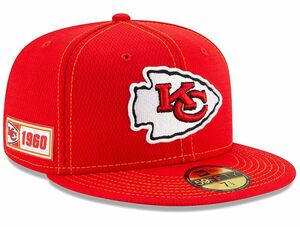 【7.1/4】 限定 100周年記念モデル NEWERA ニューエラ CHIEFS カンザスシティ チーフス 赤 59Fifty キャップ 帽子 NFL アメフト USA正規品