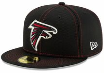 【7.1/2】 限定 100周年記念モデル NEWERA ニューエラ Falcons アトランタ ファルコンズ 黒 59Fifty キャップ 帽子 NFL アメフト USA正規品_画像3