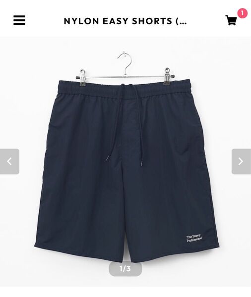 The Ennoy Professional NYLON EASY SHORTS ネイビー M