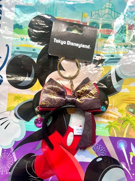 TDR★ディズニーリゾート☆パイレーツ ミニーカチューシャキーチェーン キーホルダー★TDLTDS